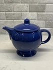 Fiesta Cobalt Blue Teapot Homer Laughlin USA Vintage Ceramic Tea Pot LidIncluded