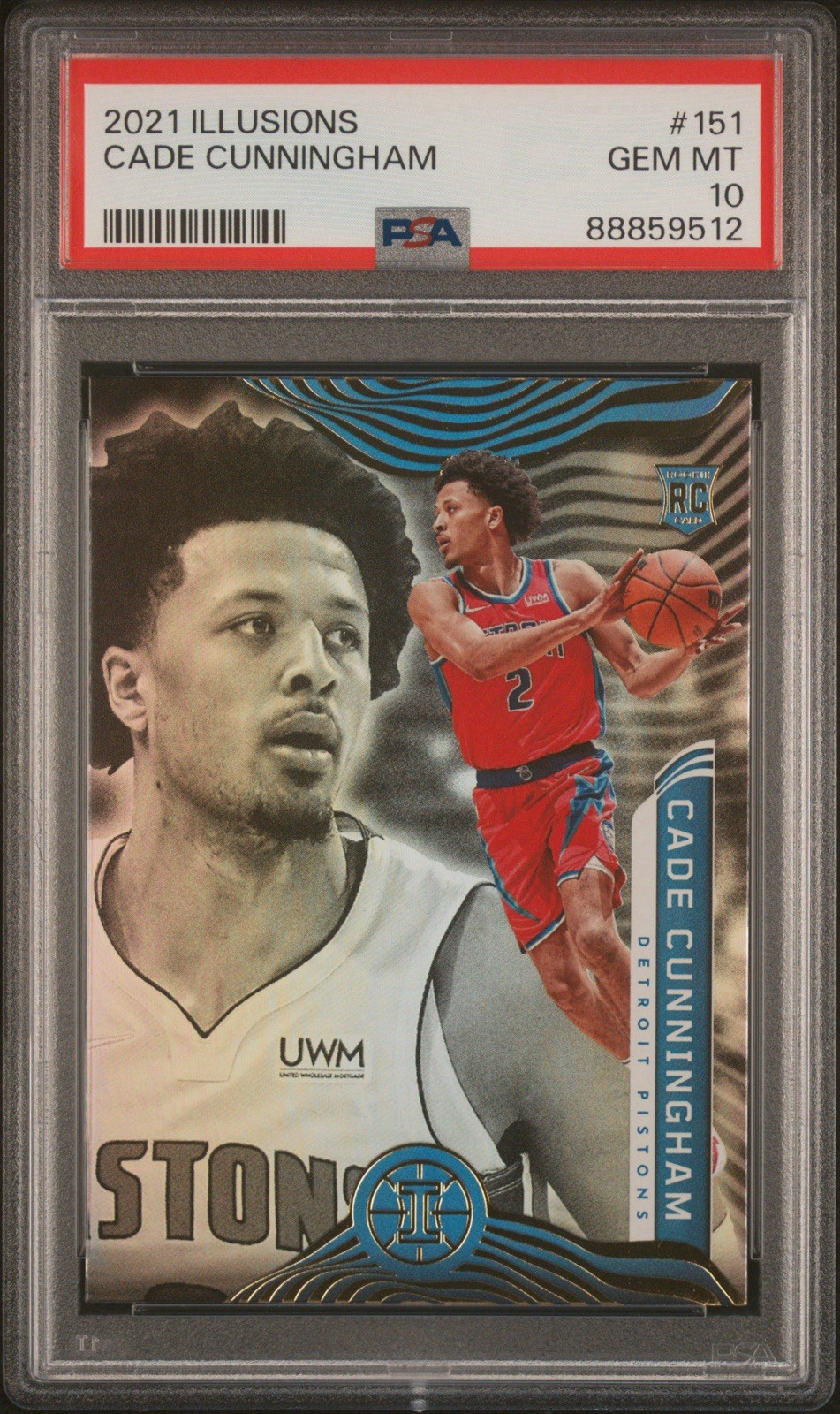 2021 PANINI ILLUSIONS #151 CADE CUNNINGHAM ROOKIE RC PSA 10