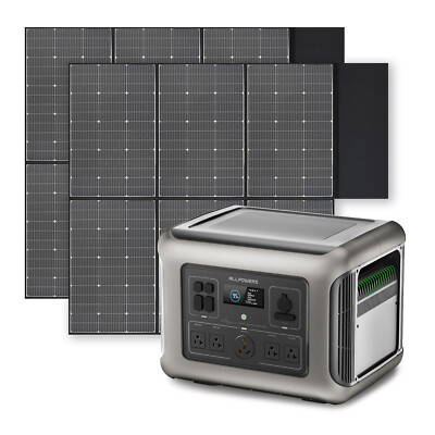 ALLPOWERS 2500W R2500 Power Solar Generator with  2PCS 600W Mono Solar Panel