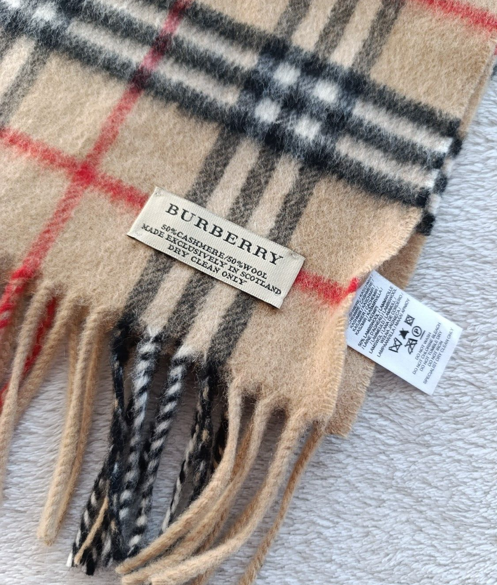 Burberry made in Scotland Wool Cashmere vintage Nova Check Long