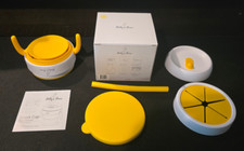 Babys Brew Silicone 2 in 1 Collapsible Travel Snack Bowl  Cup YELLOW / PINK