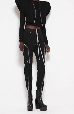NEW F/W21 GETHSEMANE • NWT RICK OWENS Black Bauhaus Zip Detail