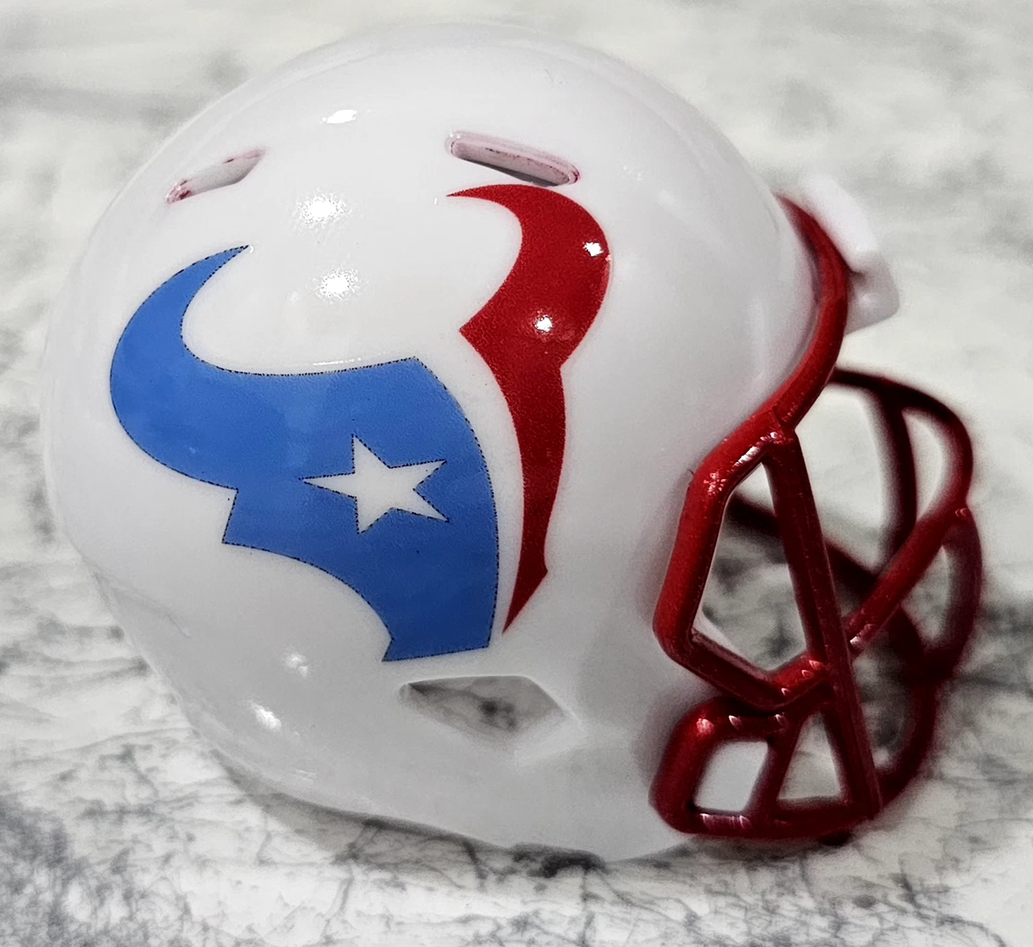 Custom Houston Texans throwback concept pocket pro football helmet - Picture 1 of 2