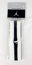 Vintage Nike Michael Jordan Jumpman Sweat Headband White w/Black Strip- NEW