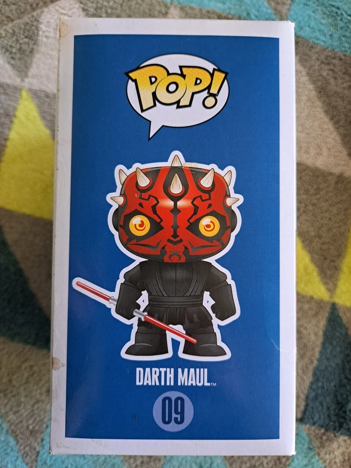 Funko Pop Darth Maul 09 - Star Wars! Vinil 2013 abobadado - caixa azul ousado - Imagem 4 de 4