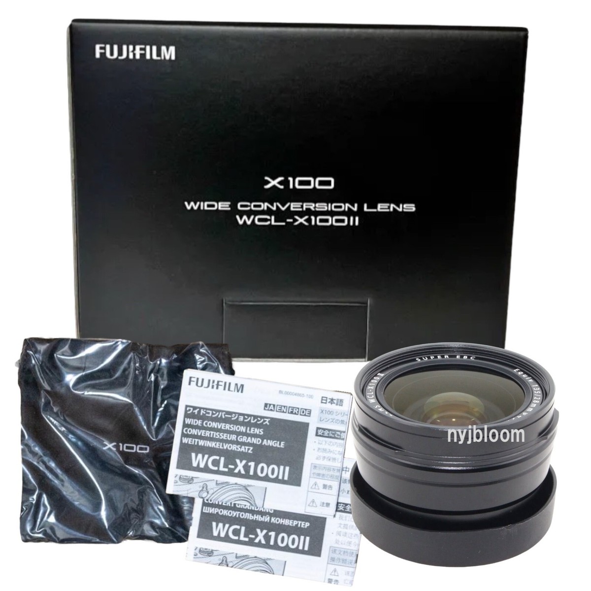 FUJI X100V ブラック 本体、ワイドコンバータWCL-X100II他 New FUJIFILM WCL-X100II Wide Conversion Lens BLACK for X100V X100F