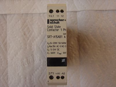 Precher Schuh SR7-A15AB1 Contactor 1 Phase Type 97-00-71