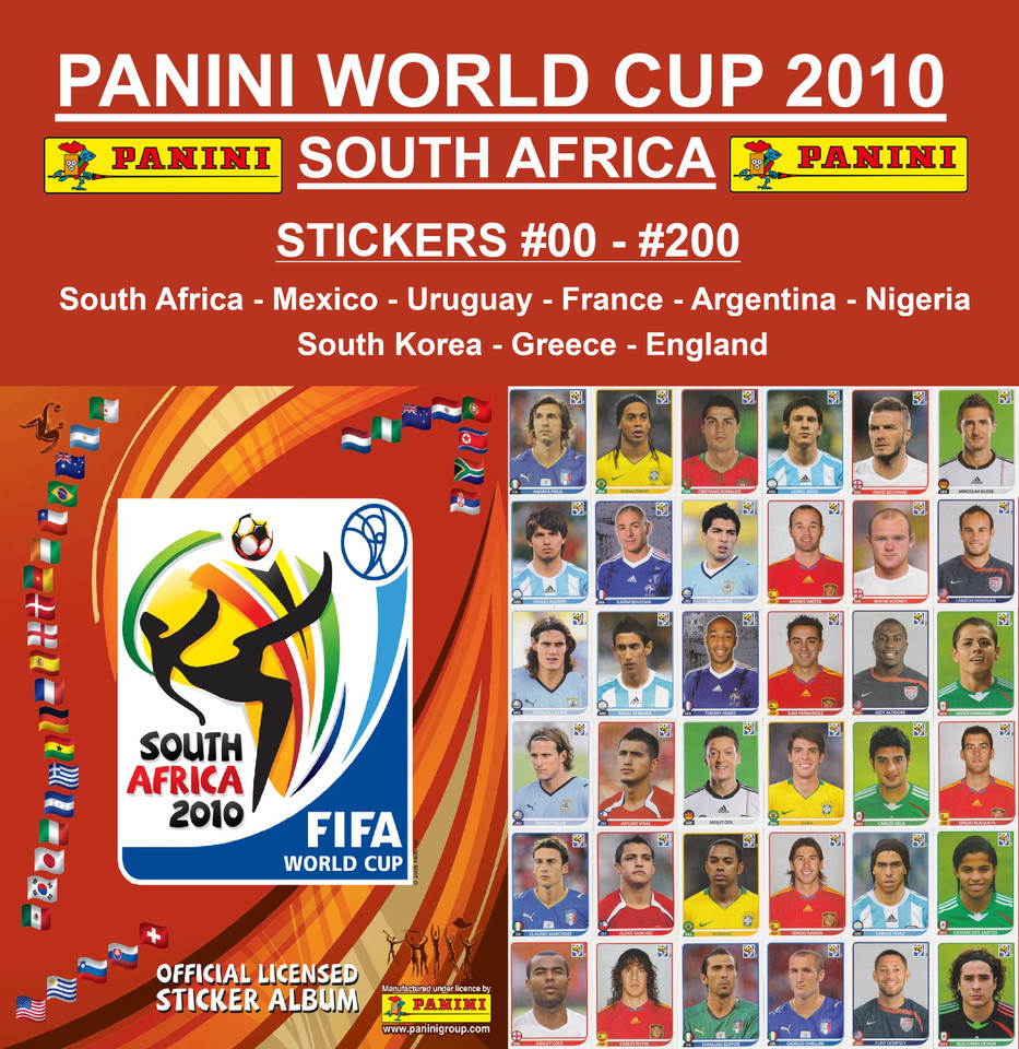 Panini FIFA World Cup South Africa 2010 Stickers #00 - #200