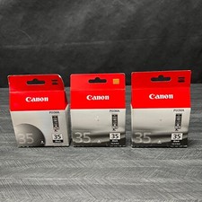 Lot Of 3 Genuine Canon Pixma 35 Black Ink Printer Cartridge PGI-35 NEW In Box