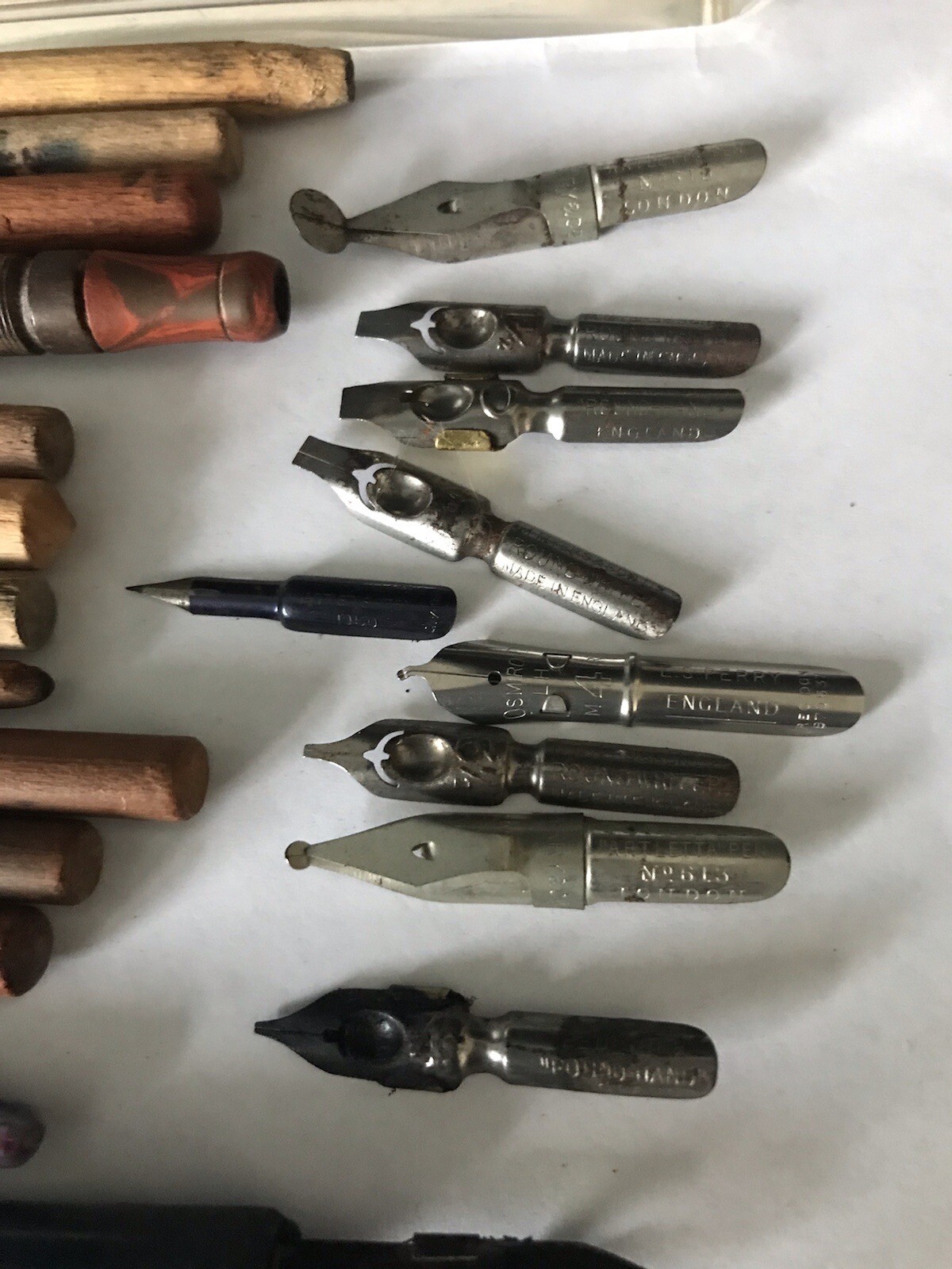 Antique Calligraphy Pens and Nibs,incl Esterbrook, Mitchell & Perry + Pen Tray eBay