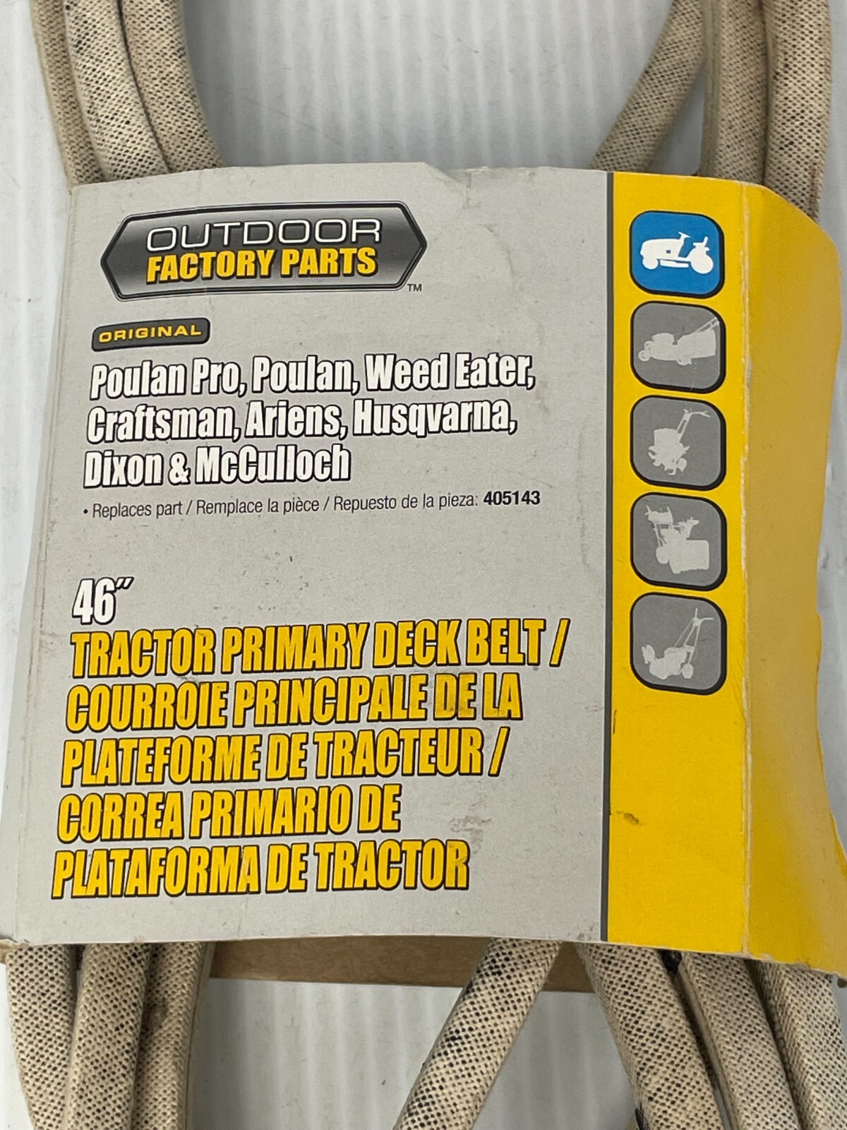 Outdoor Factory Parts Original 46" Tractor Primary Deck Belt Part Replacement