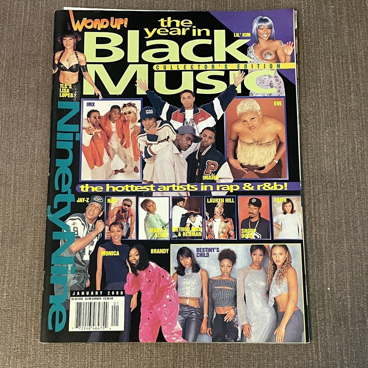 Vintage WORD UP Magazine Rap Hip Hop Jan 2000 Puffy Imajin Terror