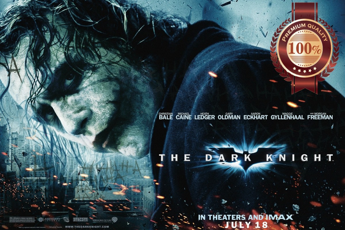 THE JOKER HEATH LEDGER DARK KNIGHT LANDSCAPE BATMAN MOVIE PRINT