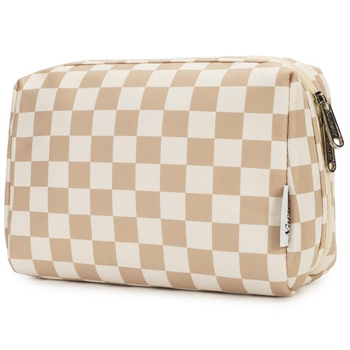 Large Makeup Bag Zipper Pouch Travel Cosmetic Organizer for Women Large Light...