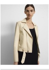 Theory Casual Moto Jacket In Leather