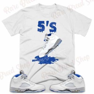 Zapato goteo Air Jordan Retro 5 sigilo Zapatos, Retro 5 sigilo Camisa, Azul  Ret | eBay