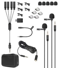 VersaLav-V2 Lavalier Microphone Set for Smartphones Computer DSLR or Mirrorle...