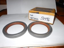 2 (TWO) NATIONAL 50496 OIL SEALS = 2.5" X 3.355" X .468"~~MADE IN USA !!