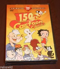 150 Cartoon Classics DVD Popeye Betty Boop Casper BRAND NEW like DISNEY dvd