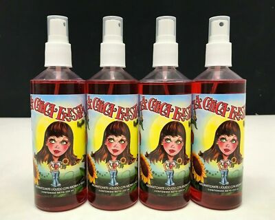 4 Pzs  250 ML LA CHICA FRESITA Air Freshener Spray Liquido/Liquid Strawberry 