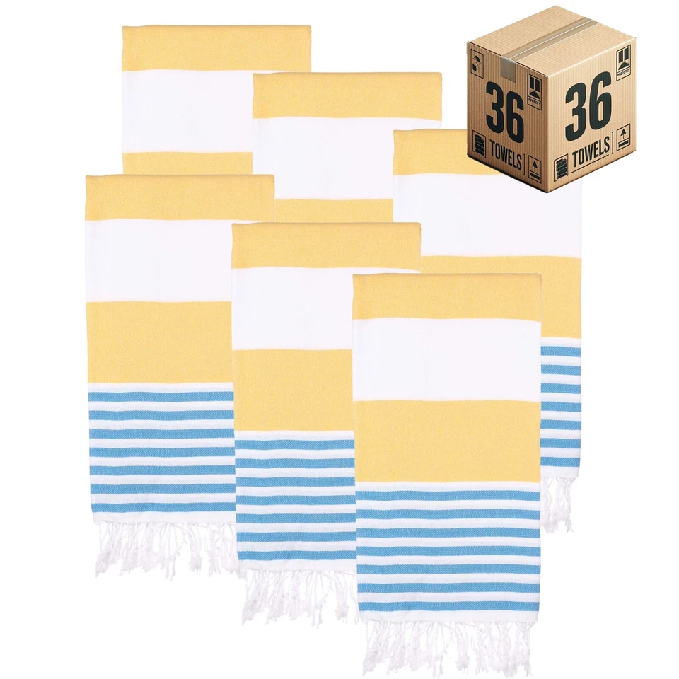 Turkish Beach Towel Bulk Case of 36 (38" x 71") Oversized, Quick-Dry, Sand-Free - Image 3 of 4