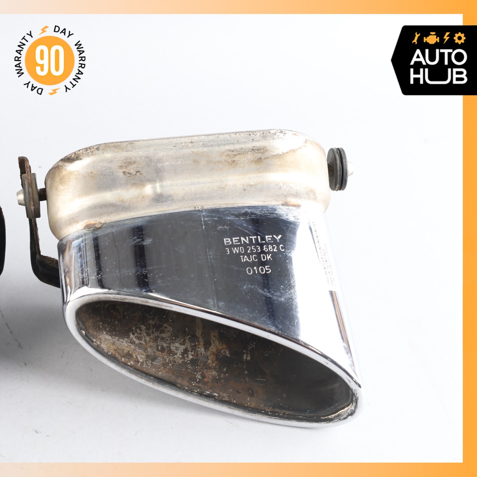 Bentley Continental GT GTC Exhaust Muffler Tips Left and Right Set OEM 73k