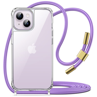 JETech Crossbody Case for iPhone 14 6.1-Inch with Adjustable Lanyard Strap