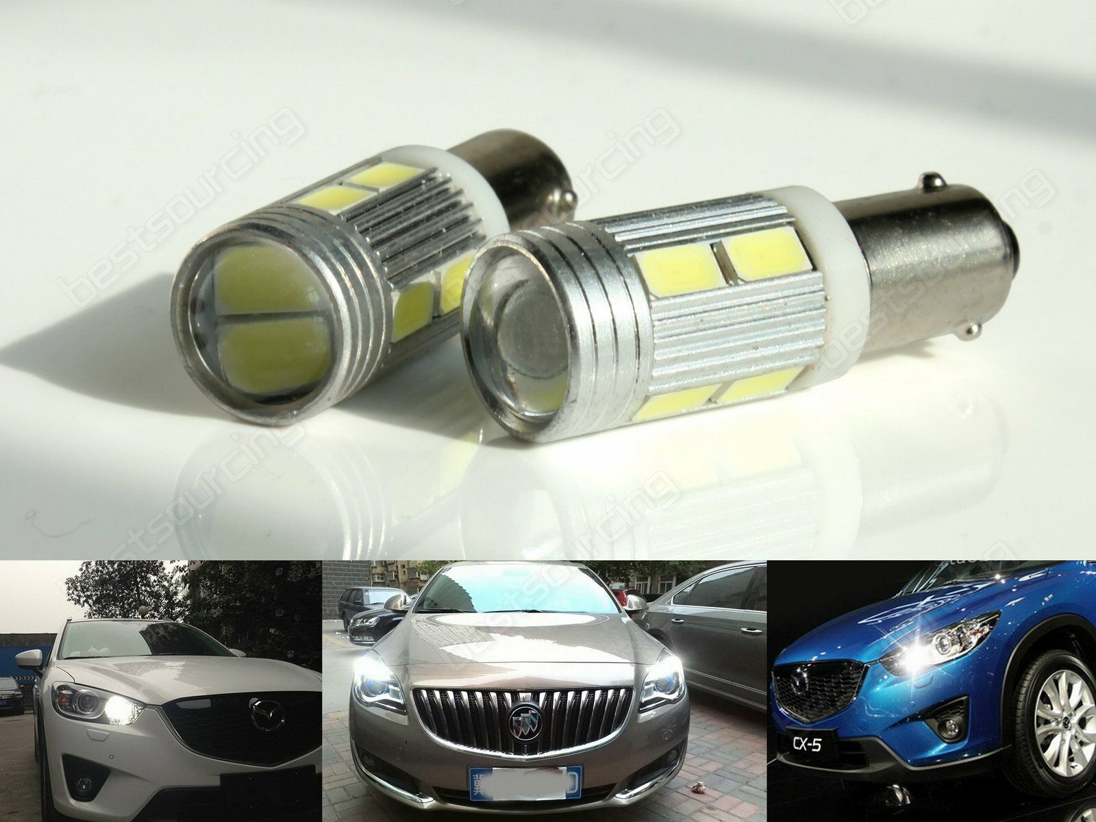 2x BAX9s H6W 10SMD LED Bulb Indicator Reverse Parking Side Light BMW