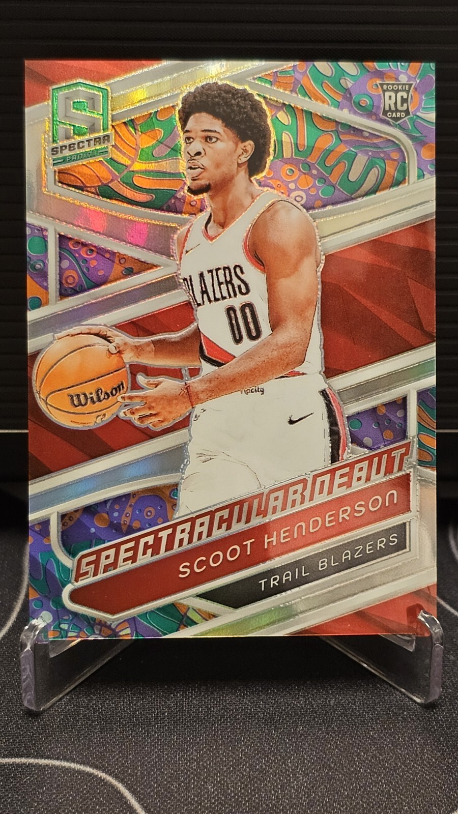 2023-24 Panini Spectra SCOOT HENDERSON RC #187 Psychedelic Spectacular Debut SSP