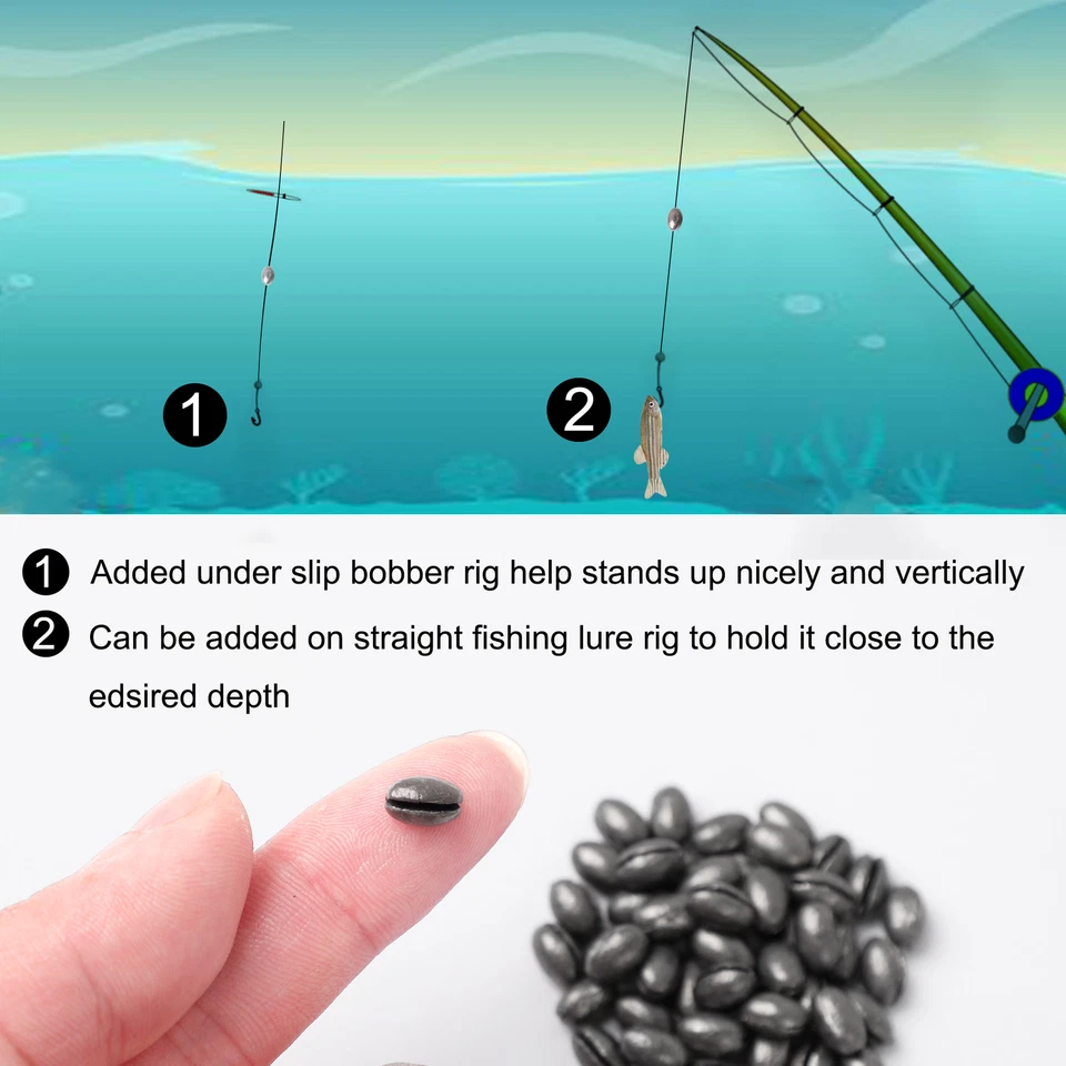 gewicht Angeln Split Schluss  Angel Schlepp Meeres 50 Stücke 1g - Bild 4 von 4