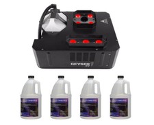 CHAUVET DJ Geyser P7 RGBA UV LED Fog Machine  4x Quick-Dissipating Fluid Gallon