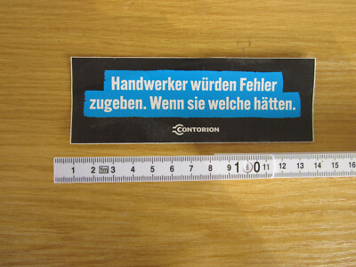 Contorion Handwerker würden Fehler zugeben. Wenn sie welche hätten. Aufkleber