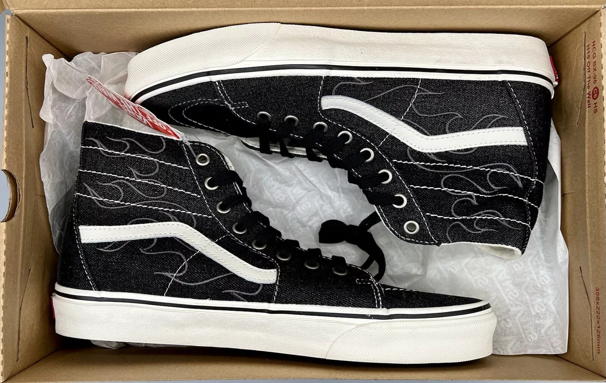 Leather vans cheap hi tops
