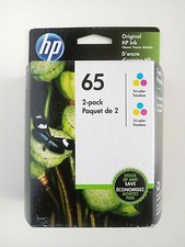 Genuine HP 65 2-pack Tri-color Original Ink Cartridges Exp: Nov 2022 OEM 6ZA56AN