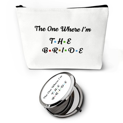THE ONE WHERE SCHMINKTASCHE SPIEGEL BRAUT GESCHENKE GESCHENKSET JUNGGESELLINNENABSCHIED HOCHZEIT