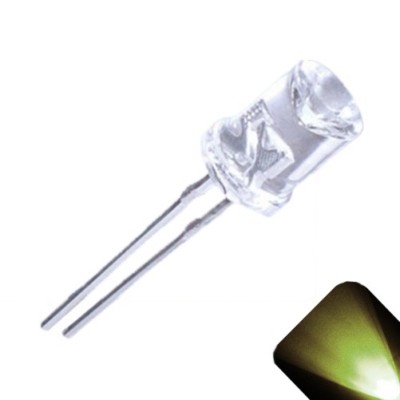 100 x 5mm Concave LEDs Wide Angle Warm Soft White Christmas LED Lights Bright PC