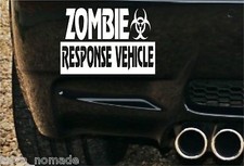 Zombie Outbreak Sticker Decal 4x4 Bumper Hunters  Off Road White