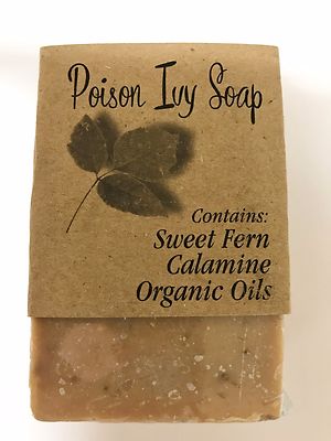 POISON IVY SOAP sweet fern calamine organic coconut palm sunflower olive bar
