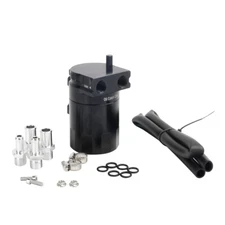 Universal Oil Catch Can Kit 300ml Reservoir Tank Engine Baffled Aluminum Alloy