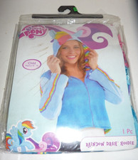 My Little Pony RAINBOW DASH Cremallera Sudadera con Capucha Disfraz de Halloween Niño Mediano 8-10