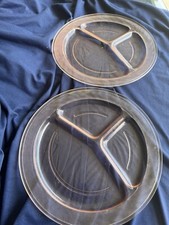 Set of 2 Pink Depression Glass HOMESTEAD Divided Grill Plates 10