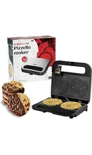 Pizzelle Maker Machine, Mini Non-stick Electric Pizzelle Cookie Baker (2*x2”)