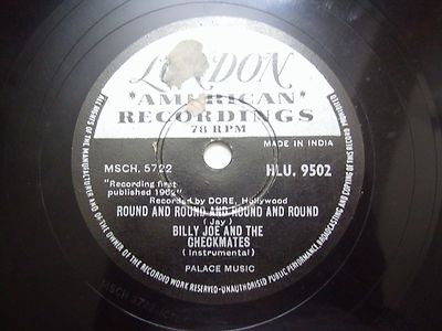 Billy Joel The Checkmates Instrumental  Round And Round/Percolator 78 India VG++