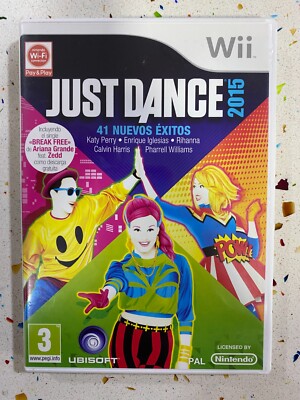 Just Dance 2015 Nintendo Wii PAL 41 Songs Rihanna Pharrell Williams Calvin Ha