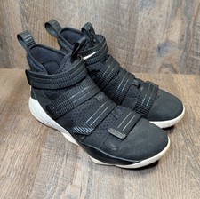 Nike LeBron Zoom Soldier 11 Hombres Talla 9.5 Negro Blanco Zapatos de Baloncesto Tenis