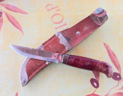 Vintage Mora Jagdmesser Moraknife mit Lederscheide Schweden  - Bild 1 von 4