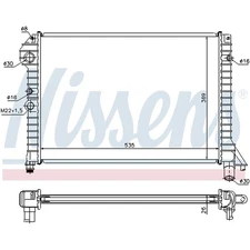 1X NISSENS 65517 RADIATOR WATER COOLER ENGINE COOLING 3410657 NEW