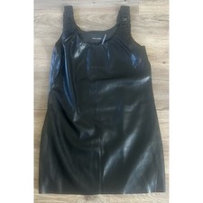 Dolce Cabo-Black Faux Vegan leather dress Size Small -New without Tags