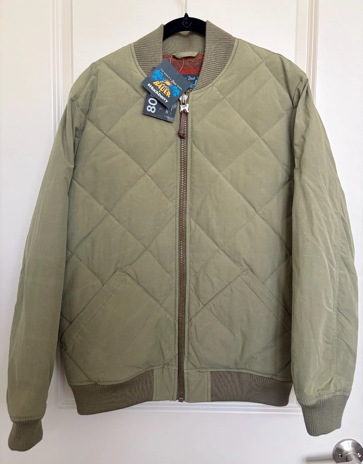 Eddie Bauer x Huckberry The Skyliner Waxed Jacket - Size M - Light Olive (Breen) - product detail image 1