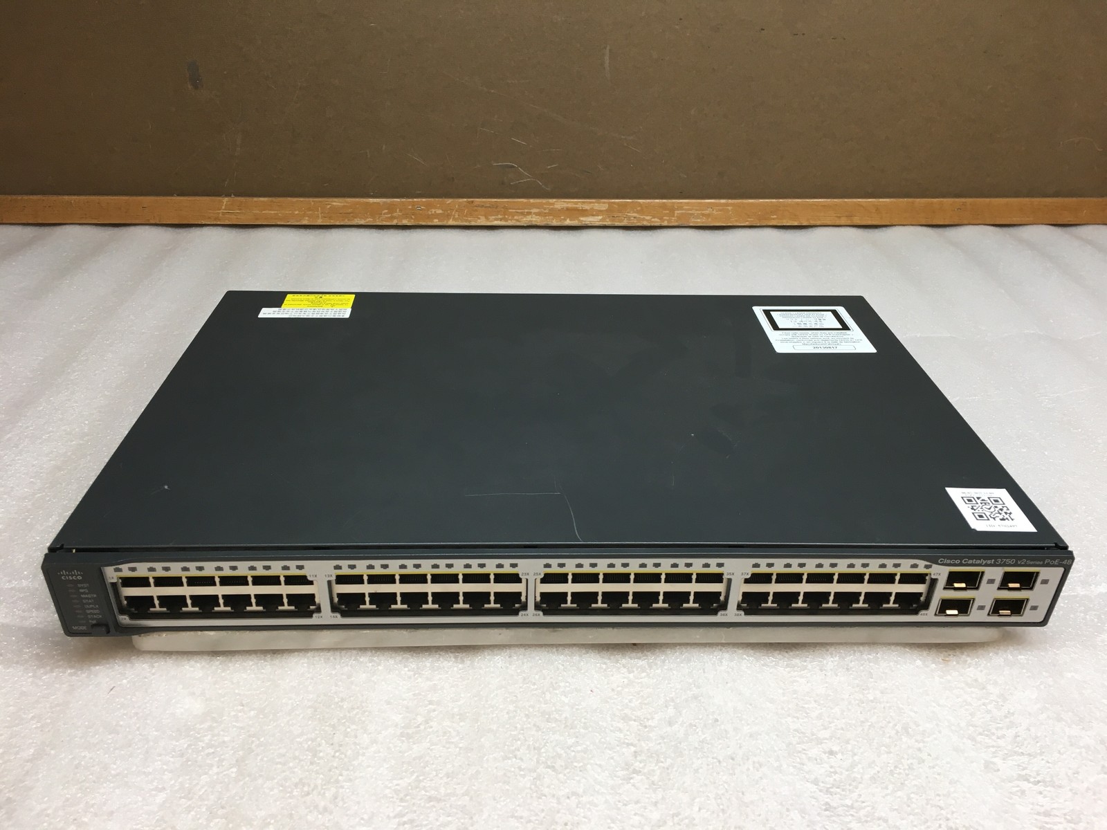 Cisco C3750X Catalyst WS-C3750X-48PF-S 48-Ports 10/100/1000 PoE+ with 1100W AC